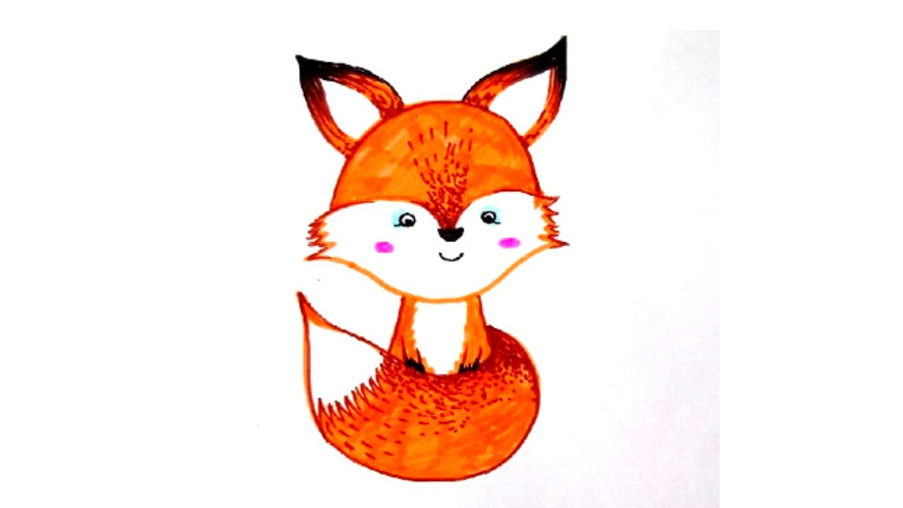 Как нарисовать лисичку #простыерисунки #рисунки_для_детей #рисуем_вместе смотреть онлайн