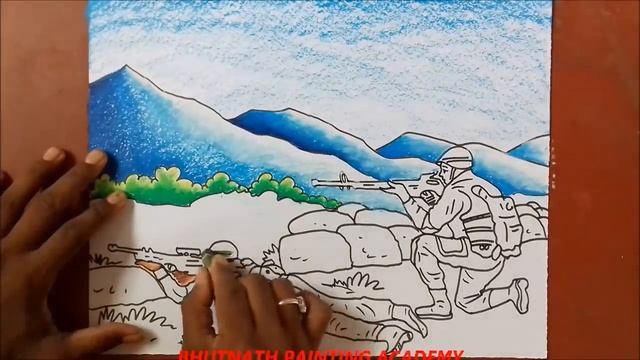 Kargil war drawing||indian army drawing||independence day смотреть онлайн