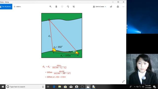 Math, Python Series 9 - Length of bridge 三角知识 程序 计算桥的长度 смотреть онлайн
