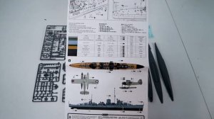 Сборная модель Light Cruiser HMS Ajax 1939. Масштаб 1:700. Распаковка