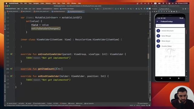 5 - Application de chat pour l'Équipe de France - #Android Studio & #Kotlin & #Firebase (RECHERCHE) смотреть онлайн
