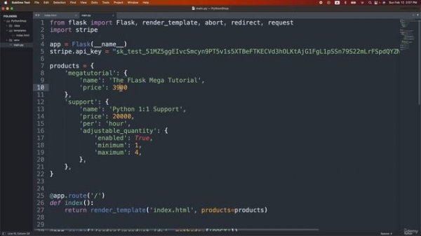 5 - Using Stripe for Application API Payments - 21 - Build Index Page to Access Stripe API