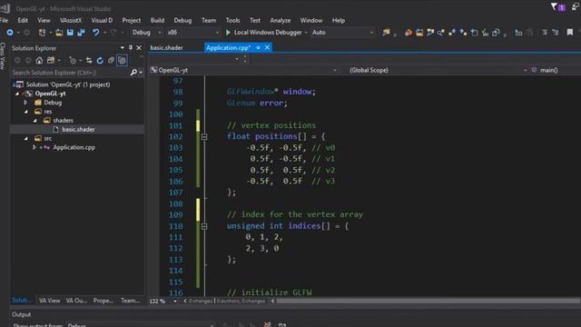 C++ OpenGL Episode 4 (Timelapse) Draw a Rectangle with IndexBuffer смотреть онлайн