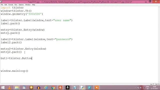 03.how to make button in Python GUI смотреть онлайн