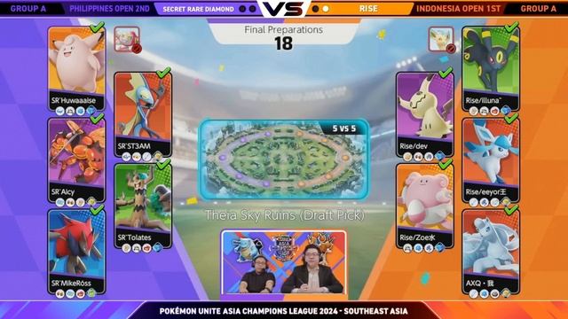Rise vs Secret Rare Diamond - Asia Champions League 2024 SEA Quarter Final | Pokemon Unite смотреть онлайн