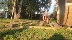 БАНЯ БОЧКА ДЕЛАЮ ТЕРРАСУ. Часть 5|| Bath barrel