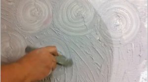 Декоративная штукатурка лофтовая с круговыми узором Фактурная штукатурка имитация .Декоративная