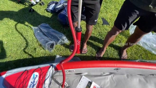 Inflatable kayak unboxing and setup - KXONE Slider 410 смотреть онлайн