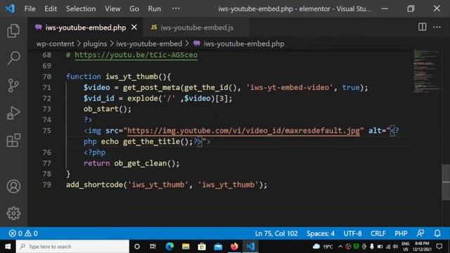 How to add YouTube Video Thumbnail in WordPress Posts | Custom Plugin смотреть онлайн