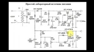 sxematube - схема простого двухполярного источника питания, простой двухполярный блок питания