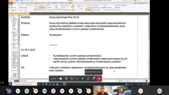 Kotkan kaupunginvaltuuston verkkokokous 25.4.2022 смотреть онлайн