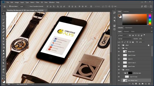 Create Corporate Brand Presentation Using PSD Mockup in Photoshop смотреть онлайн