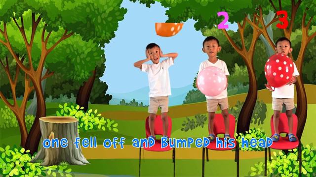 Five Little Monkeys Jumping On The Bed (English Subtitles Karaoke) Kids Song - Assyoka KidsFun
