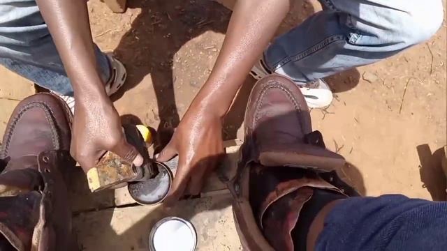 OLD BOOTS POLISHED! Relaxing ASMR!