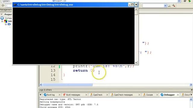 Using debug feature in codeblocks смотреть онлайн