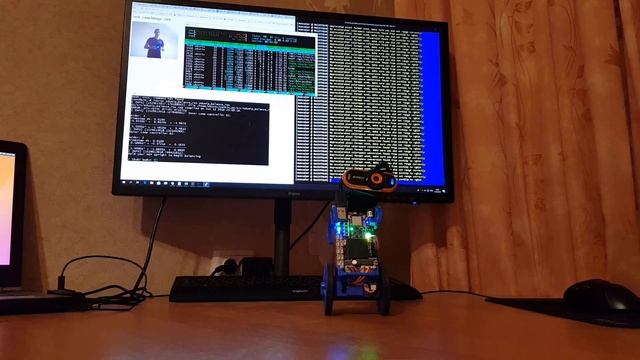 ROS трансляция видео с USB камеры по сети на роботе EduMip смотреть онлайн