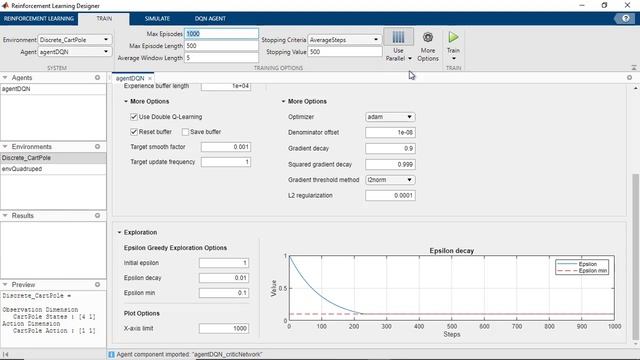 Creating And Training Reinforcement Learning Agents Interactively