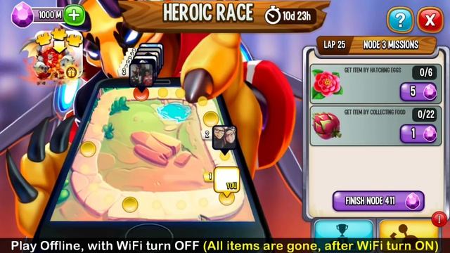 High Score Dragon | LAP 50 Walkthrough New Heroic Race | Dragon City May 2018 смотреть онлайн