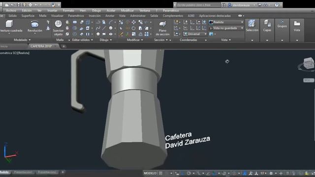 Cafetera - David Zarauza Autodesk AutoCAD 2018 смотреть онлайн