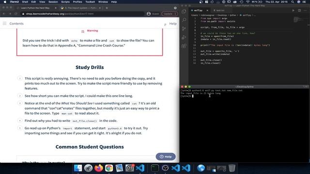 Learn Python 3 The Hard Way Exercise 17 More Files смотреть онлайн