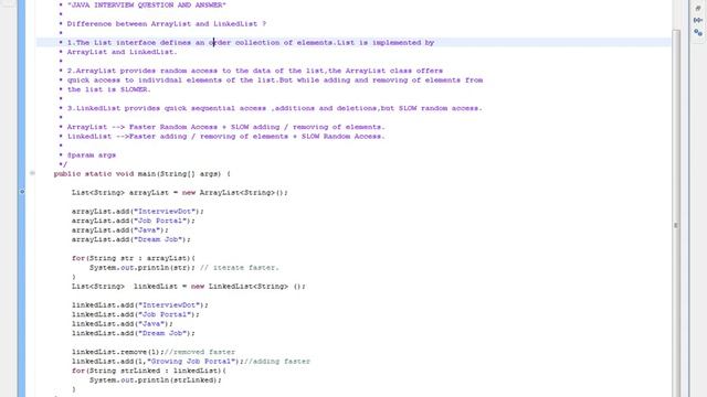 Difference between ArrayList and LinkedList in Java смотреть онлайн