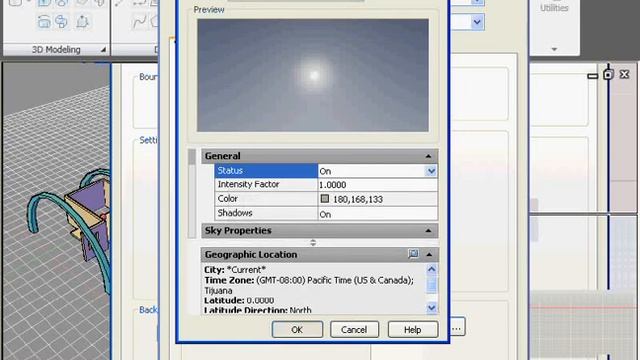 AutoCad - 13-4 إضافة خلفية للمشهد смотреть онлайн