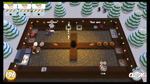 [Overcooked: Festive Seasoning Level 1-4] 2-player Former World Record Score: 380 смотреть онлайн
