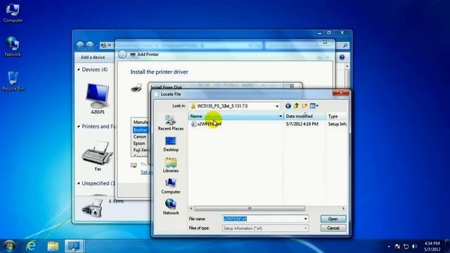 How to add a network printer using Windows 7 смотреть онлайн