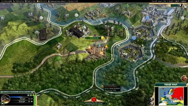 Civ 5: R.E.D. WWII Gameplay Timelapse 3 смотреть онлайн
