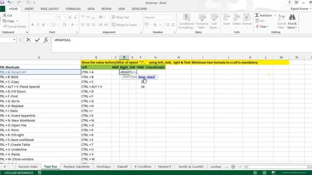 Session 4 - Text Formula Microsoft Excel Tutorial Part 2 смотреть онлайн