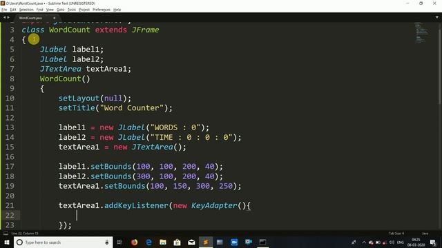 Core Java | How to create word counter & dynamic timer graphically using text editor | Java Swing смотреть онлайн