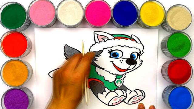 Раскраска Щенячий патруль.Рисование песком.BabyBox art/ Paw Patrol смотреть онлайн