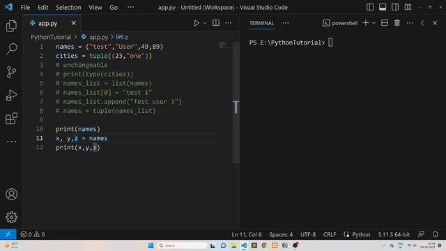 Python Tuple Manipulation: Mastering Update and Join Techniques |Python Full Tutorial |HINDI| - #16 смотреть онлайн