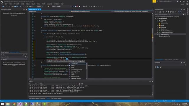 Xamarin Android Tutorial 20 Inserting images into SQL with Web Request смотреть онлайн