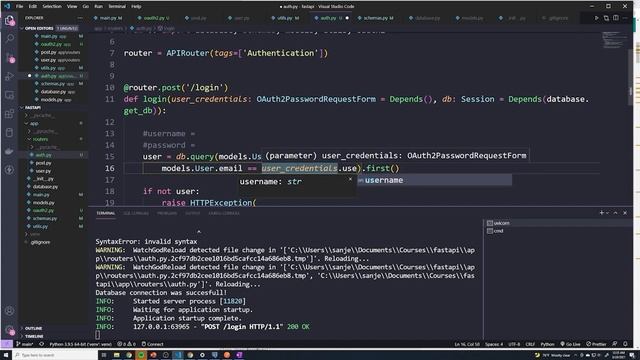OAUTH2 passwordRequestForm: Part #64 Python API Course смотреть онлайн