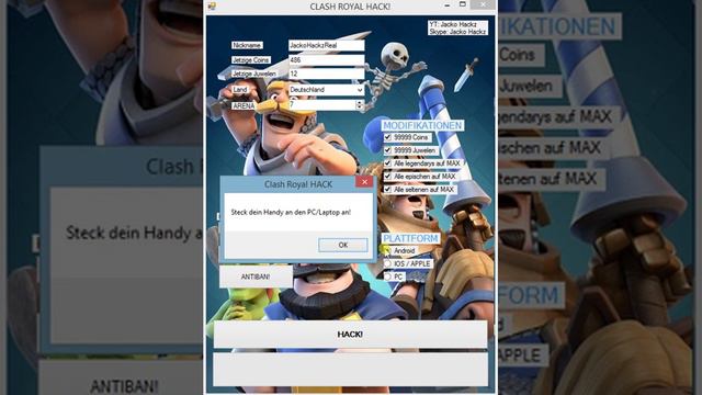 CLASH ROYAL HACK! ANDROID/APPLE FREE NO SURVEY смотреть онлайн