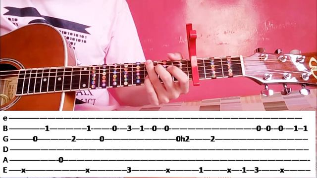 Who Am I Hillsong - CASTING CROWNS (Fingerstyle Guitar Cover) Tabs On Screen смотреть онлайн