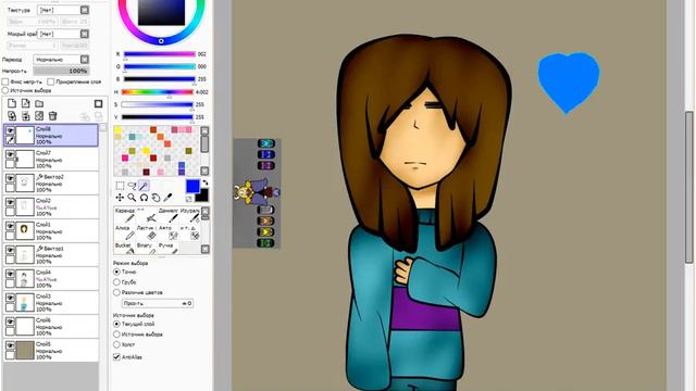 Рисуем Фриск. Часть 3. смотреть онлайн