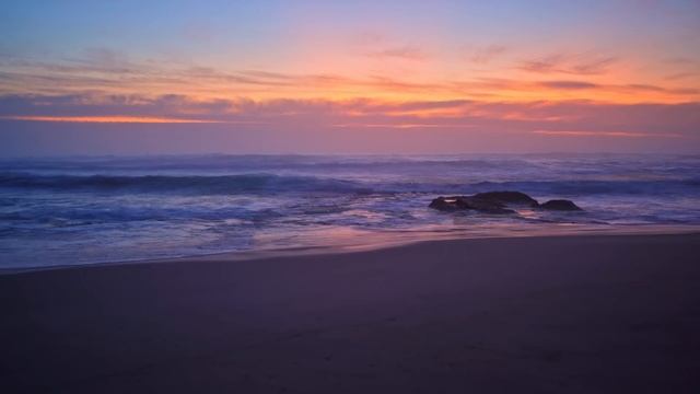 Post-Sunset Glow on the Beach PART II - White Noise ASMR, 4 hours at 4K смотреть онлайн