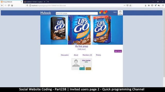 Social Website from scratch - Part 238 - Invited users page 2 | OOP PHP with MYSQL Database смотреть онлайн