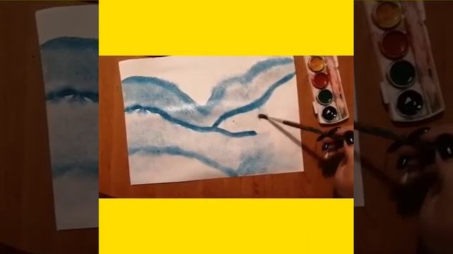 Рисование красками " Горный пейзаж" (гр. Капелька) смотреть онлайн