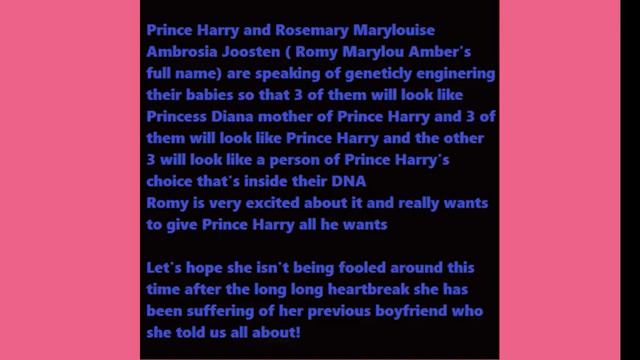 Prince Harry & Rosemary Marylouise Ambrosia Joosten speaking off смотреть онлайн