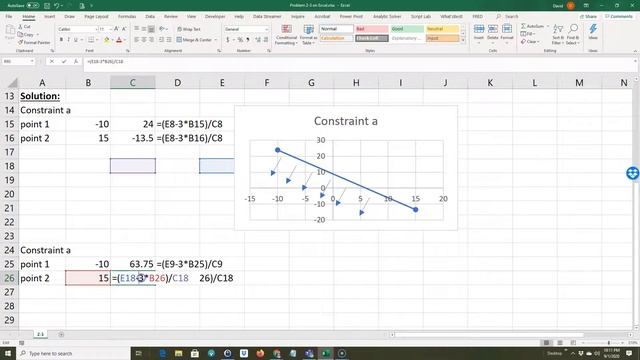 Use Excel to easily graph a constraint and find the feasible region смотреть онлайн