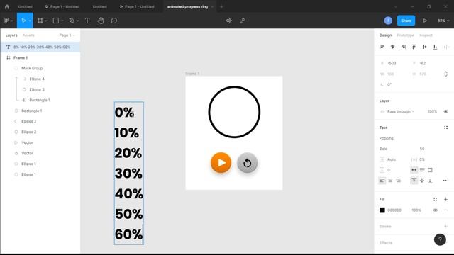 Animated Progress Circle in Figma смотреть онлайн