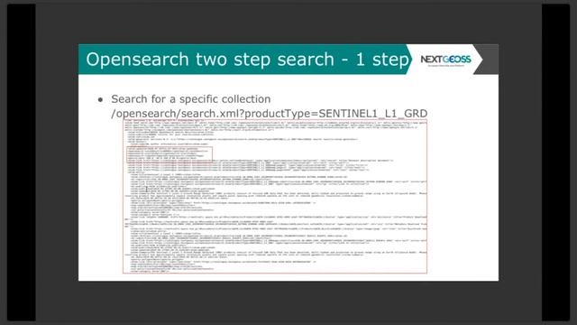 OpenSearch API NextGEOSS смотреть онлайн