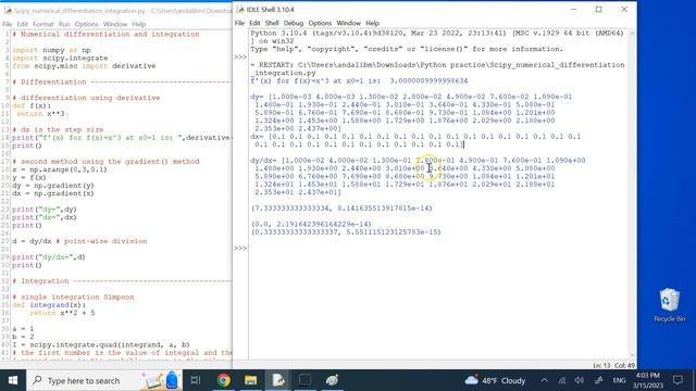Numerical Differentiation and Integration Using Scipy смотреть онлайн