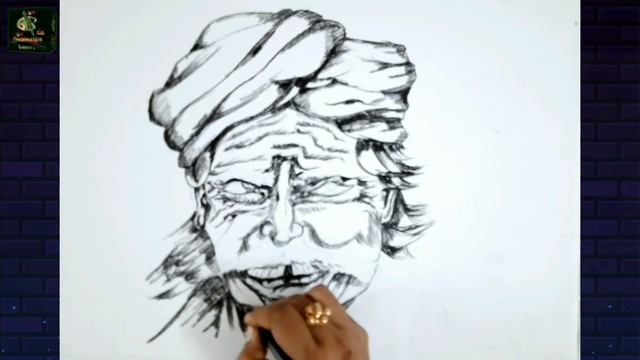 Pencil Sketch Charcoal Portrait Drawing 2 Hardworking Man Face Portrait Sketch Drawing смотреть онлайн