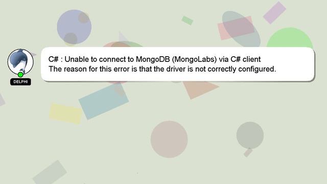 C# : Unable to connect to MongoDB (MongoLabs) via C# client смотреть онлайн