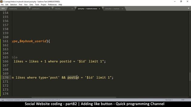 Social Website from scratch - Part 83 - Adding a like button continued | OOP PHP with MYSQL Databas смотреть онлайн