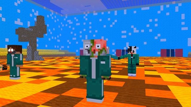 Monster School : SQUID GAME MARBLES & GLASS BRIDGE - Minecraft Animation смотреть онлайн